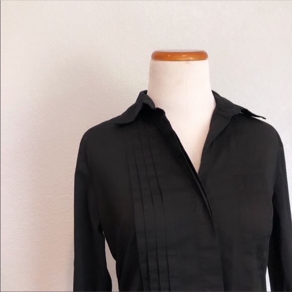 Basics - black stretch buttonup - Picture 3 of 5